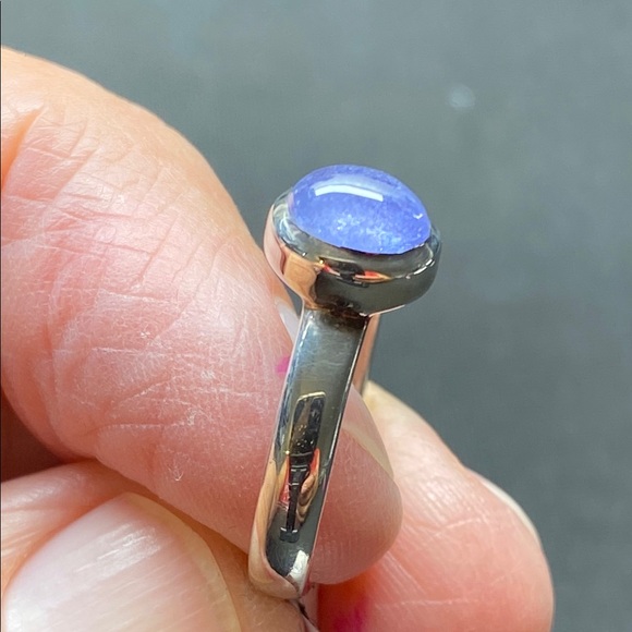 Tanzanite Ring Size 8.5 in Solid Sterling Silver 925 - Picture 8 of 8